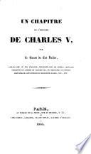 Un chapitre de l'histoire de Charles V