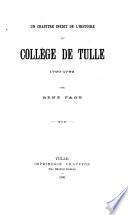 Un chapitre inédit de l'histoire du Collège de Tulle, 1790-1792