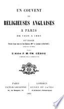 Un couvent de religieueses anglaises a Paris de 1634 a 1884