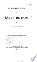 Un document inédit sur Laure de Sade