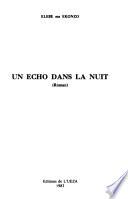 Un echo dans la nuit