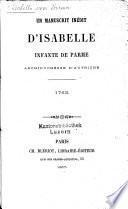 Un manuscrit inédit d'Isabelle de Parme