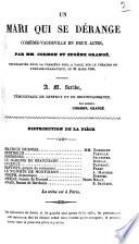 Un mari qui se derange, comedie-vaudeville en 2 actes, par Cormon et ---