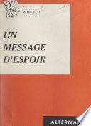 Un message d'espoir