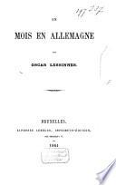 Un mois en Allemagne