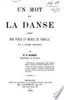 Un mot sur la danse