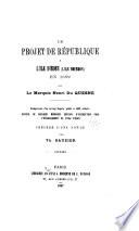 Un projet de république à l'île d'Eden (l'île Bourbon en 1689 par le marquis Henri Du Quesne
