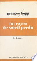 Un rayon de soleil perdu