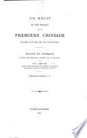 Un récit en vers français de la première croisade
