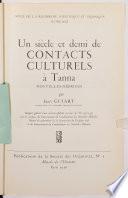Un siècle et demi de contacts culturels à Tanna, Nouvelles-Hébrides