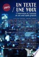 Un Texte / Une Voix
