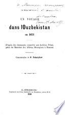Un voyage dans l'Ouzbekistan en 1671