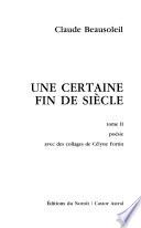 Une certaine fin de siècle