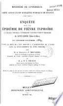 Une épidémie de fièvre typhoïde à l'Ecole normale de Saint-Cloud en 1889