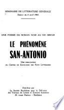 Une forme du roman noir au XXe siècle: le phénomène San-Antonio