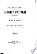 Une page d'histoire du gouvernement représentatif en Piémont