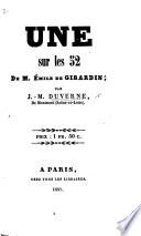 Une sur les 52. de M. E. de Girardin
