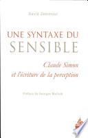 Une syntaxe du sensible