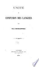 Unité et confusion des langues