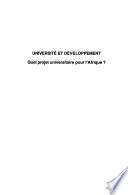 Université et développement