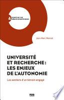Université et Recherche : les enjeux de l'autonomie