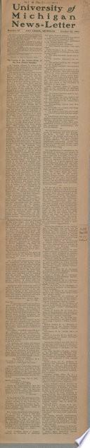 University of Michigan News-letter