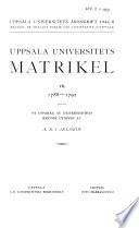 Upsala universitets årsskrift