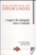 Usages du langage chez l'enfant