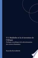 V.Y. Mudimbe et la ré-invention de l'Afrique