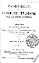 Vade-Mecum pour la peinture italienne des anciens maitres