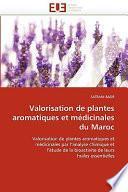 Valorisation de Plantes Aromatiques Et Médicinales Du Maroc