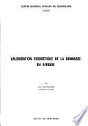 Valorisation énergétique de la biomasse en Afrique