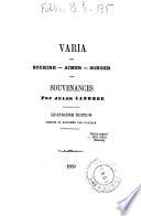 Varia. Sourire, aimer, songer souvenances par Jules Canonge