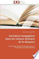 Variations langagières dans les romans africains de la diaspora