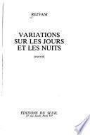 Variations sur les jours et les nuits
