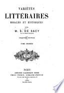 Variétés littéraires, morales et historiques