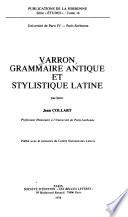 Varron, grammaire antique et stylistique latine