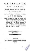 Veilingcatalogus, boeken J.F.G. de Cler, 20 februari e.v. 1802