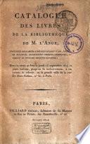 Veilingcatalogus, boeken L' Ange, 15-30 september 1814