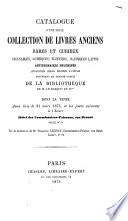 Veilingcatalogus, boeken Marquis de R***, 31 maart 1873