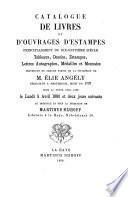 Veilingcatalogus, boeken van Elie Angély, 5 tot 7 april 1880