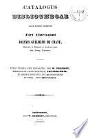 Veilingcatalogus, boeken van Johannes Willem de Crane, 11 tot 21 september 1843