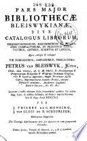 Veilingcatalogus, boeken van Pieter van Bleiswijck, 7 tot 18 november 1791