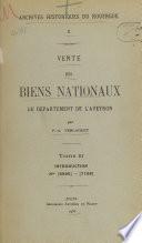 Vente des biens nationaux du département de l'Aveyron (3). Introduction, Nos 6690-7709