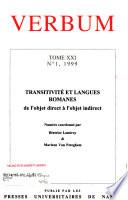 Verbum : revue de linguistique publiée par l'Université de Nancy II.