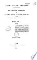 Vérité, justice, légalité
