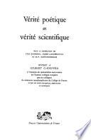Vérité poétique et vérité scientifique