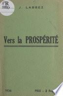 Vers la prospérité