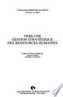 Vers une gestion stratégique des ressources humaines