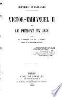 Victor-Emmanuel II et le Piémont en 1858